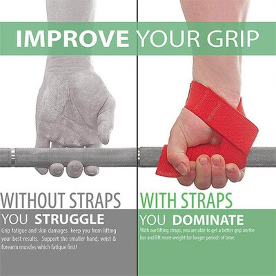 1 Pair Weight Lifting Wrist Straps Gym Fitness Lifting Strap