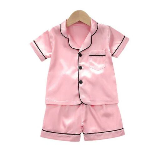 New Summer Baby Girls Clothes Suit Children Sleepwear Shirt