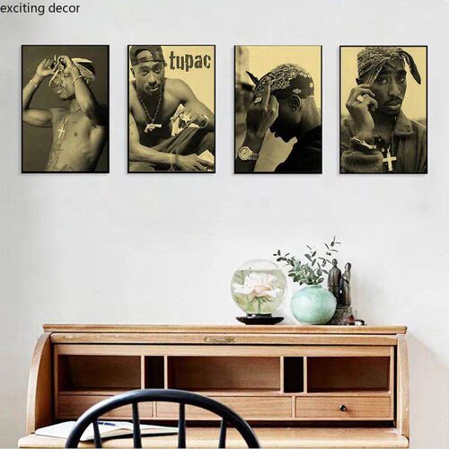 Hip Hop Singer Tupac Poster Print Posters Rapper 2PAC Kraft