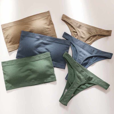 Women Bra And Panties Set Sexy Strapless Bra Female Seamless