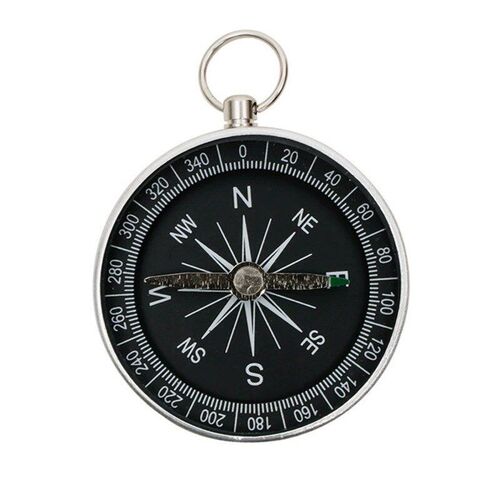 Pocket Compass 铝合金口袋指南针带钥匙扣便携中文款
