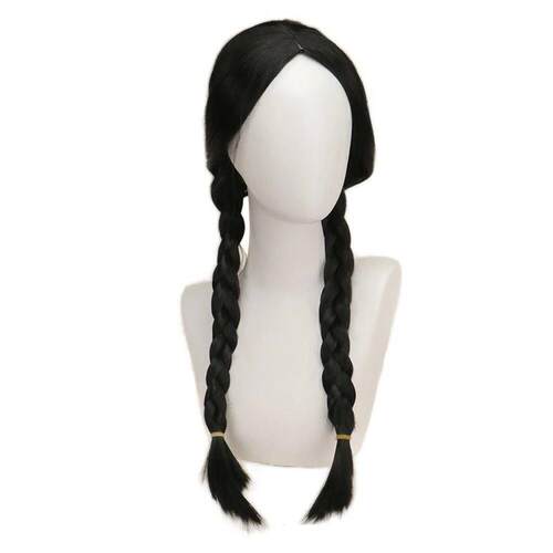 Wednesday Cosplay Wig For Girls Accessories Headband Wand Cr
