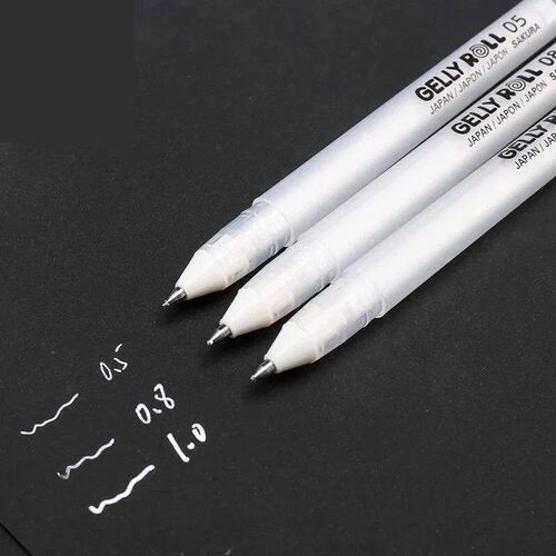 Sakura Gelly Roll Gel Pen White Color 0.5mm 0.8mm 1.0mm High