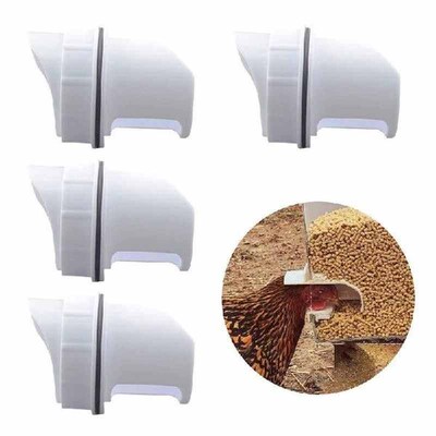 DIY Poultry Feeder with 4 Ports Weather Resistant Well Fit