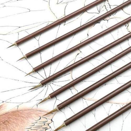 3pcs Painting Drawing Brushes Hook Line Pen Chinese Wolf Bru