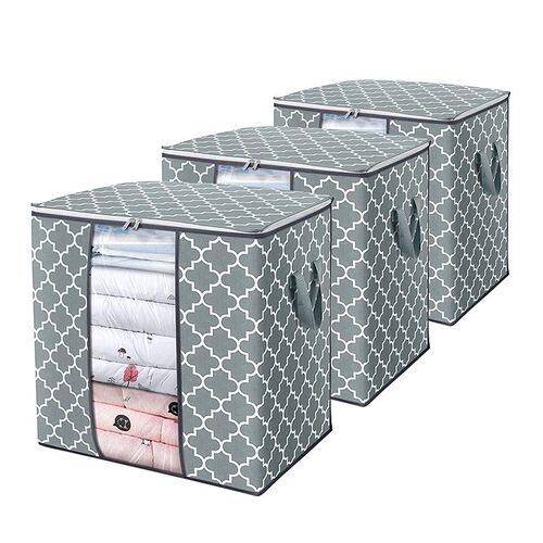 Foldable Storage Bag Quilt Pillow Blanket Organizer Moisture