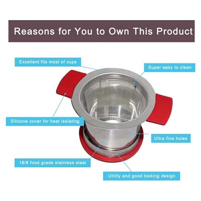 Hot 3Pcs Stainless Steel Reusable Tea Infuser Basket Fine