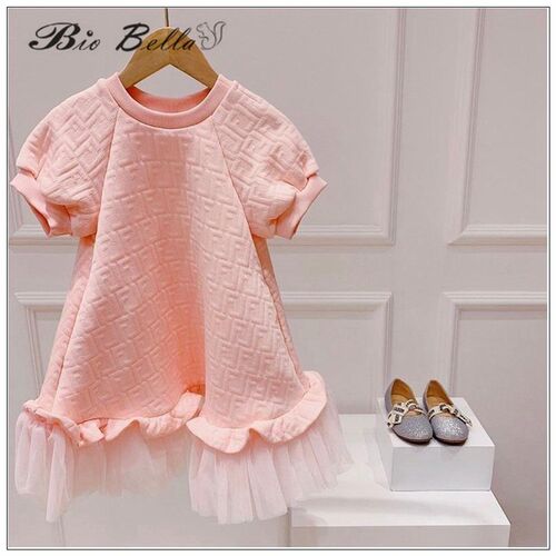 Princess Girls Summer Dress Cotton Tutu Lace Kids 2-9 Years