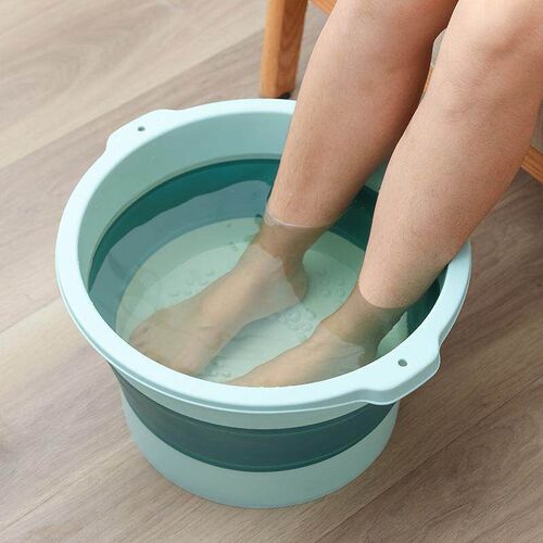 Portable Foldable Foot Bath Tub for Home Use, Made of Silico