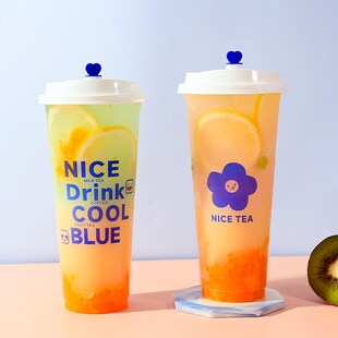 90口径700ml加厚一次性奶茶杯子果汁冷热饮豆浆塑料杯1000只