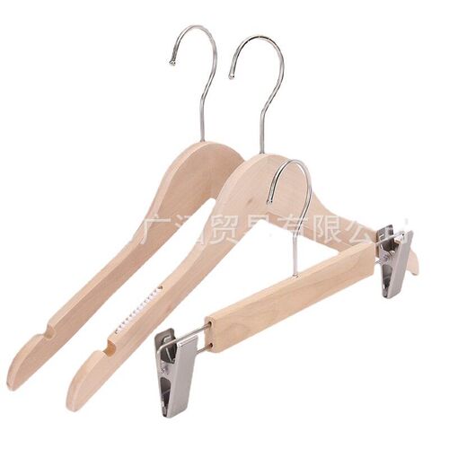 Solid Wood Hanger Log No Paint Clothing Store Childrens Woo
