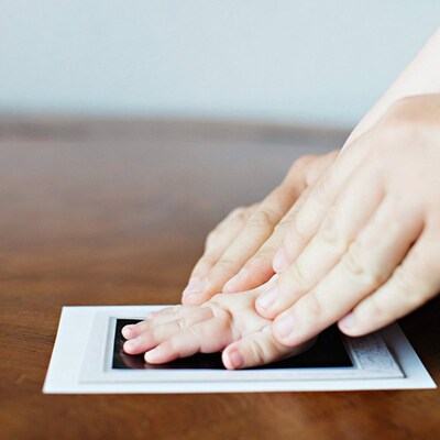 Newborn Baby DIY Hand And Footprint Kit Ink Pads Photo Frame