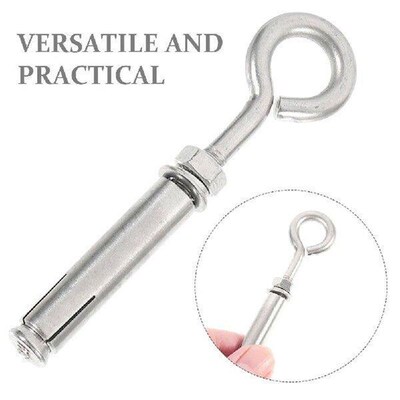 2 Pcs Concrete Anchor Eye Bolt Expansion Screw Brick Wall