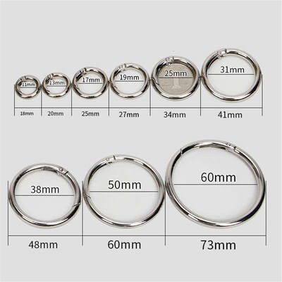 5-30pcs O-Ring Buckles Clips Zinc Alloy Plated Gate Spring C