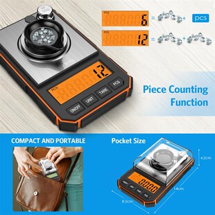 Mini 0.001g Precisio Portable Scale Electronic Digital