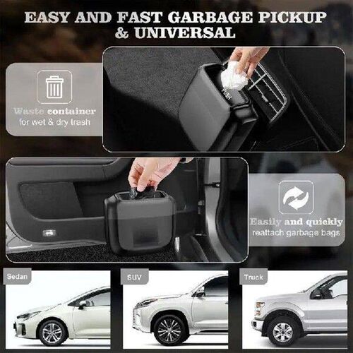 Small Car Trash Bin Car Trash Can With Lid And Trash Bags