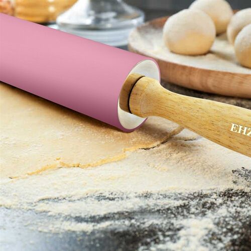 EHZ Rolling Pin 18.9 Inch Stainless Steel Silicone Roller Wh