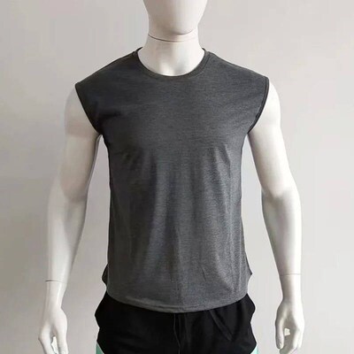 Men Casual Sleeveless Shirt Gym Tank Top Man Soild