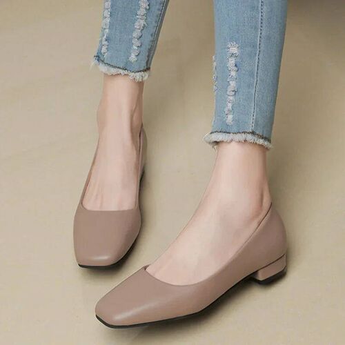 New Flat Women Shoes Loafers Simple Low Heels Office Work Ca