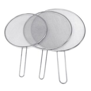 Stainless Steel Splatter Screen Oil Proofing Lid Spill Proo
