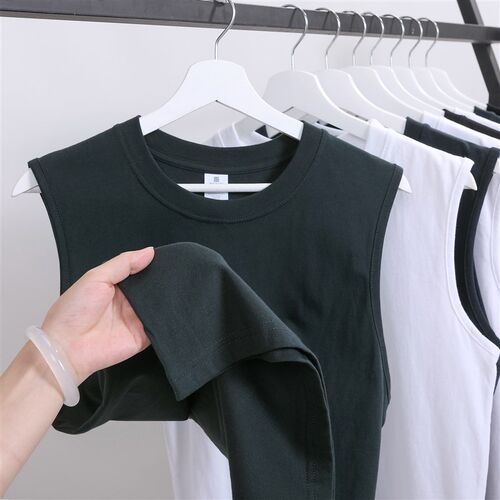 220g Heavy Cotton Sleeveless Vest Mens Vest Sleeveless T-sh