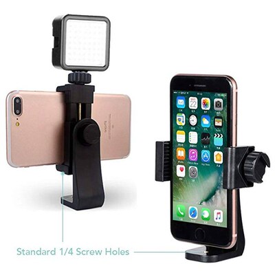 360 Degree Rotation Tripod Stand Black 1/4 Threaded Hole Mob