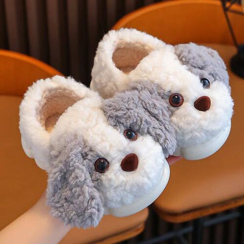 Boys Cotton Slippers Autumn and Winter Children Indoor Non-s