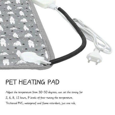 1Pc Dog Heating Pad Anti Waterproof Pet Electric Blanket