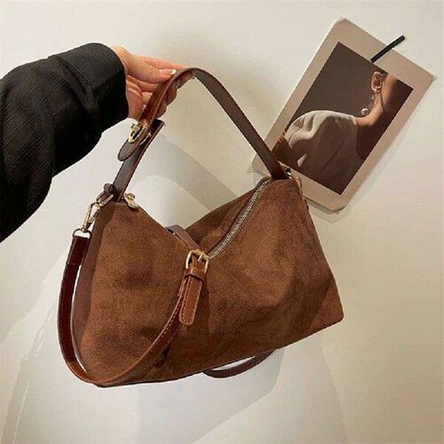 Autumn and Winter Vintage Womens Bag Large Capacity Suede