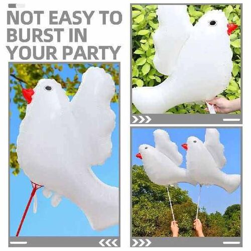 10 Pcs Dove Balloons Aluminum Film Birthday Party Party