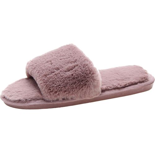 Cotton Slippers, Fur Slippers For Women Indoor Home Short Pl