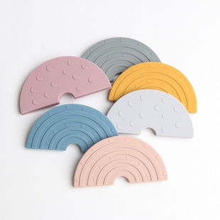 1pc Baby Silicone Teethers Rodent Teething Ring Toddler Newb