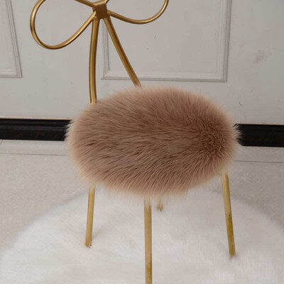 New Solid Color Warm Wool Round Cushion Stool Pad Thickening