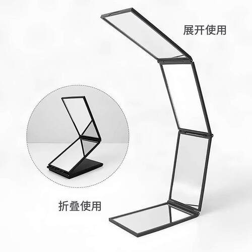 Foldable four-sided mirror for self-haircutting, allowing yo