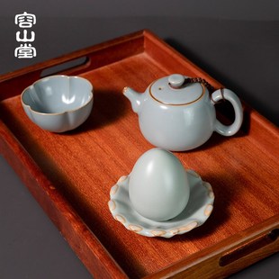 容山堂天青汝窑茶宠摆件可养家用趣味玩茶室茶桌茶道功夫茶具配件
