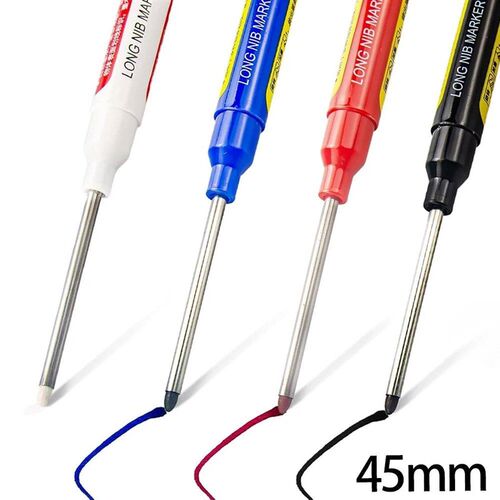 4-40Pcs White/Black/Blue/Red 45mm Deep Hole Marker Pens Long