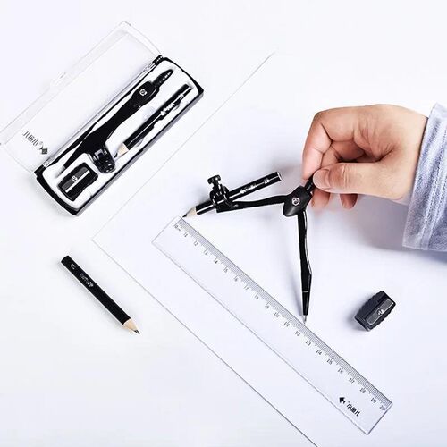3Pcs Set Art Design Metal Compass Geometric Drawing Tool