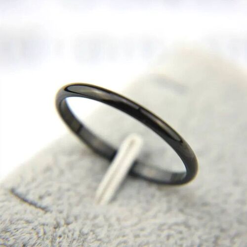 2mm Thin Stackable Ring Stainless Steel Plain Band Knuckle M