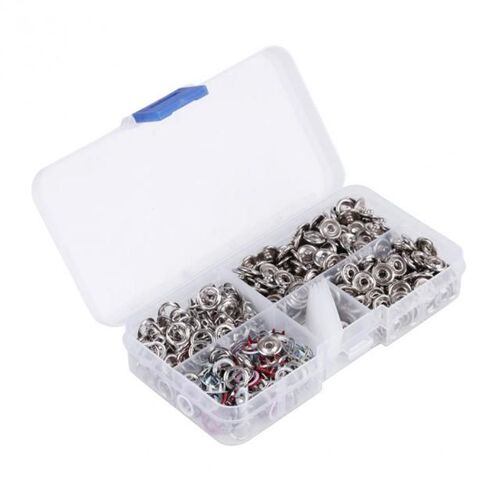 120 Sets Mix Colors Metal Prong Snap Buttons Fasteners Press
