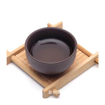Chinese gift souvenir dark-red enameled pottery tea set ware