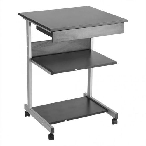 Portable Modern Wooden Rolling Mobile Standing Computer Lapt