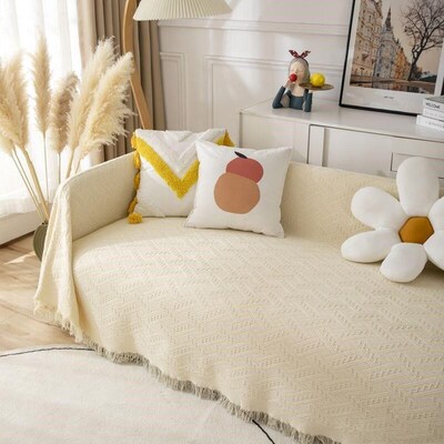 Inya Throw Blanket Textured Solid Soft Sofa Couch Cover Deco