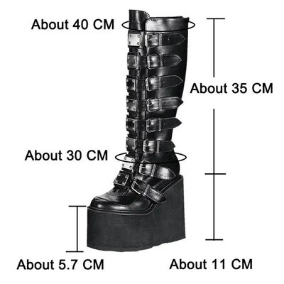 Women Boot Copl Ladie High Heel Platform Wedge Women High Bo