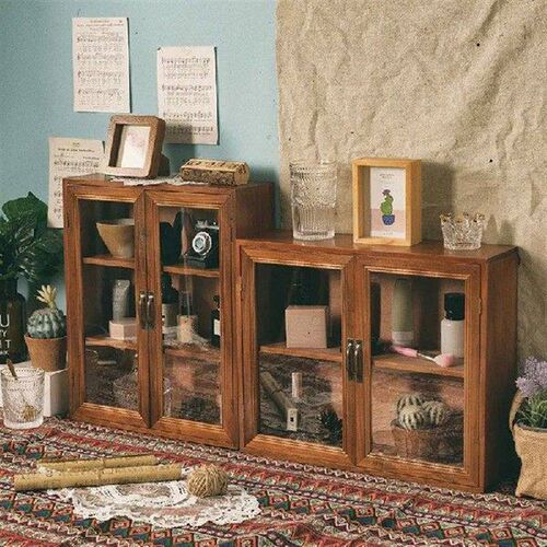 Household Retro Handmade Closet Organizer Lockers with 2