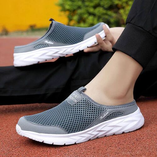 New Mens Half Slippers Sandals Men Tenis Mesh Breathable