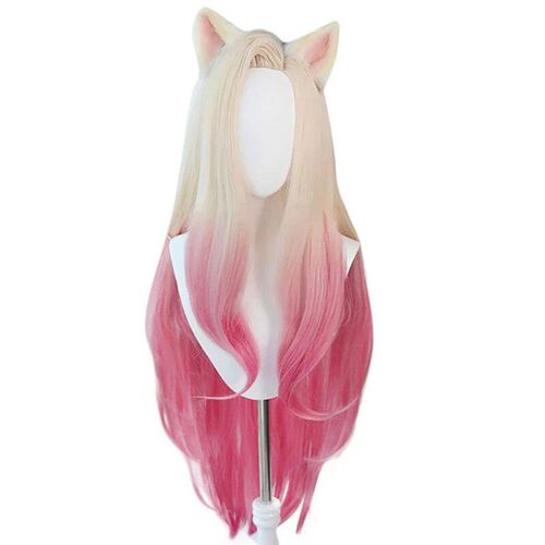 KDA Baddest Ahri Cosplay Wigs LOL KDA Cosplay Blonde Mixed