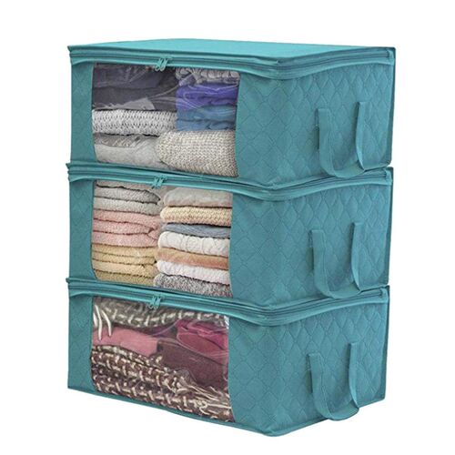 1Piece Large Storage Box Zipper ver Window Folding Organizer