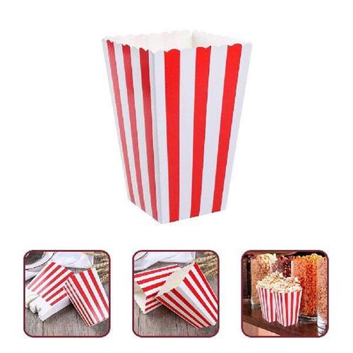 10 Pcs Popcorn Carton Containers Classic Red Boxes for
