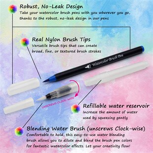 20/48/72 Color Watercolor Markers for Drawing Felt-Tip Pens