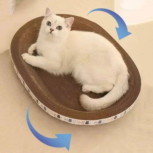 Corrugated Cat Scratcher Cat Scrapers Round Oval Grinding Cl